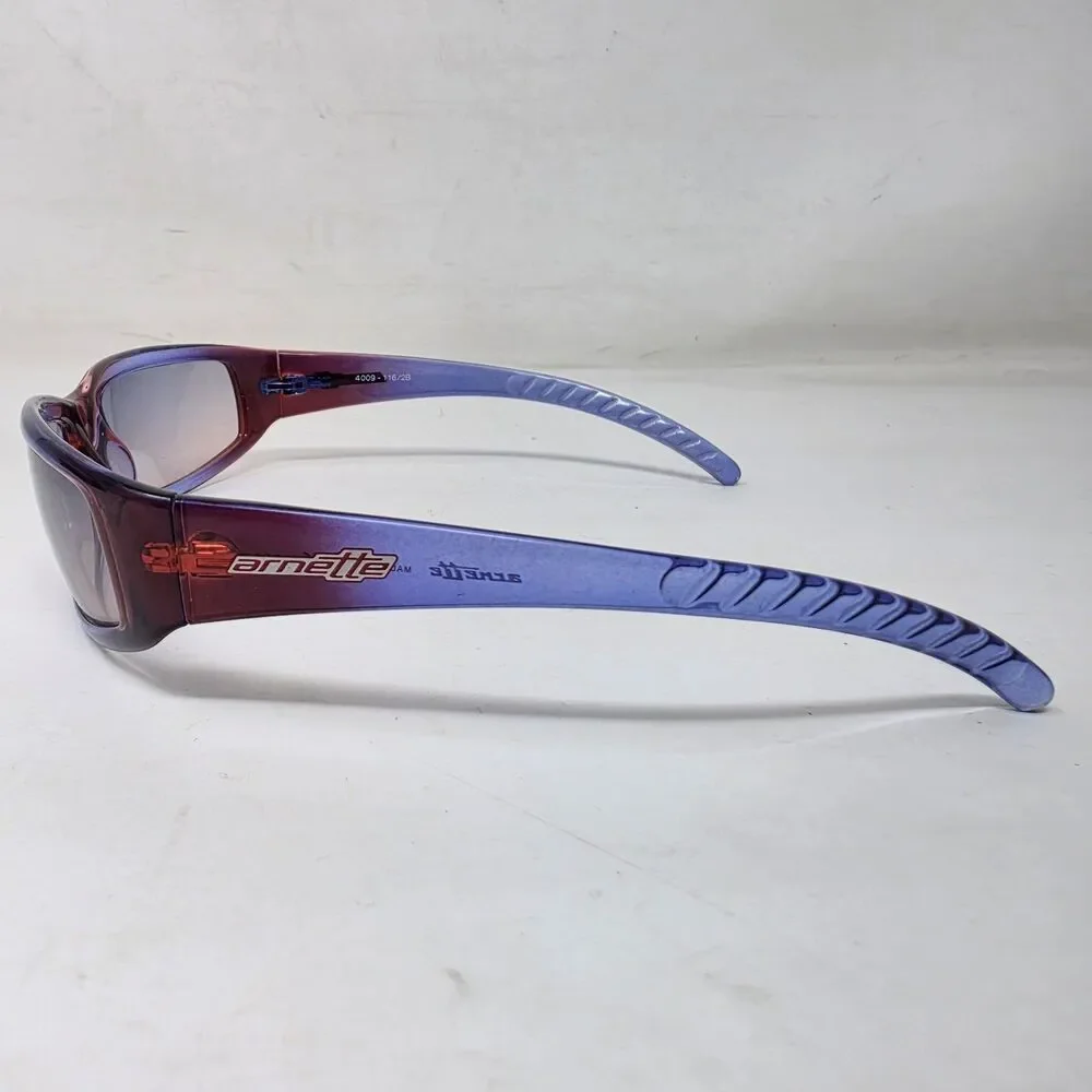Vtg Arnette Sunglasses Red and Blue Frames and Lenses 4009-116/2B Made In Italy